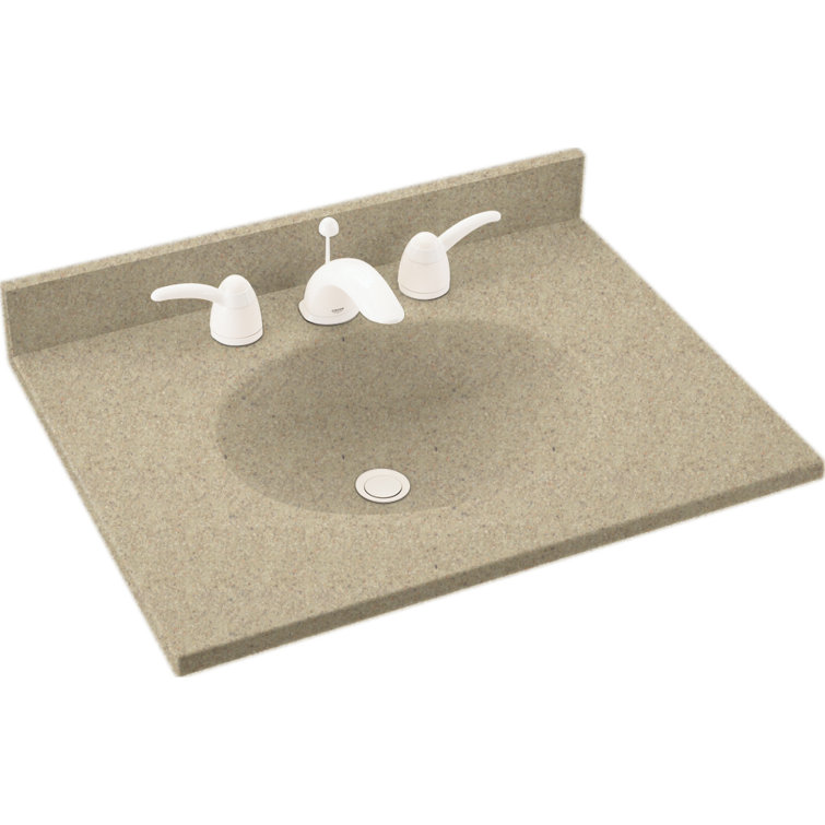 Swan 19'' Swanstone Single Vanity Top with Sink and 1 Faucet Holes